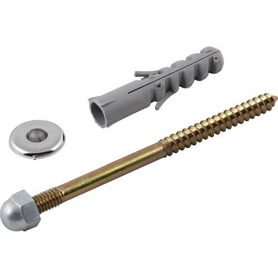 Conjunto Fixação Para Sanitário 12mm Latonado Com 2 Pçs Vonder