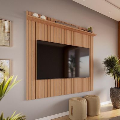 Painel Efeito Ripado 3d Para Até 70 Polegadas Sevilla 183cm Jequitibá