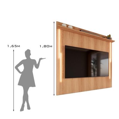 Painel Com Led Para Até 70 Polegadas Sevilla 183cm Jequitibá