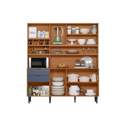 Cozinha Compacta Viena 8 Portas E 2 Gavetas Lukaliam Móveis Jequitiba-azul Lord