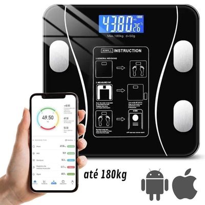 Balança Digital Para Banheiro De Bioimpedância Bluetooth