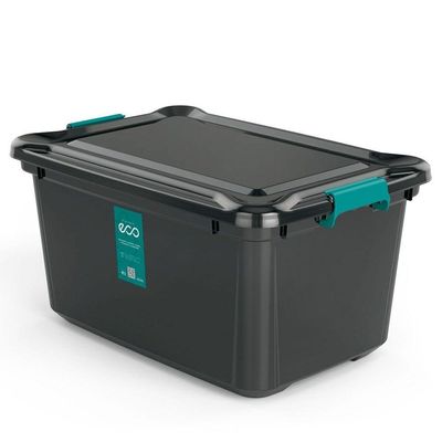 Caixa Plástica Organizadora 27 Litros Plasvale Eco Preto