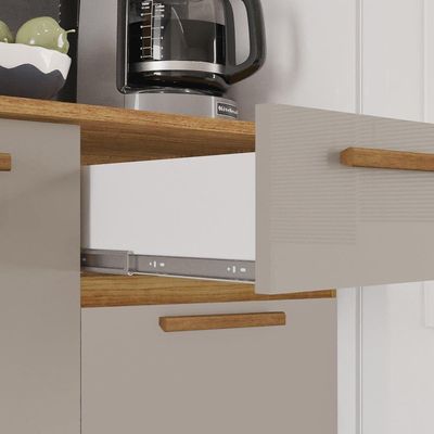 Cozinha Compacta Lia 3 Portas E 1 Gaveta Salleto Branco