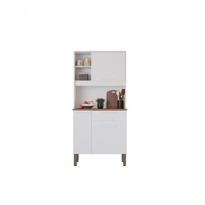 Cozinha Compacta Lia 3 Portas E 1 Gaveta Salleto Branco