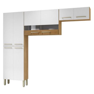 Cozinha 3 Pecas Nala 222 Cm Freijo Supremo Cp Ripado Freijo Ktp