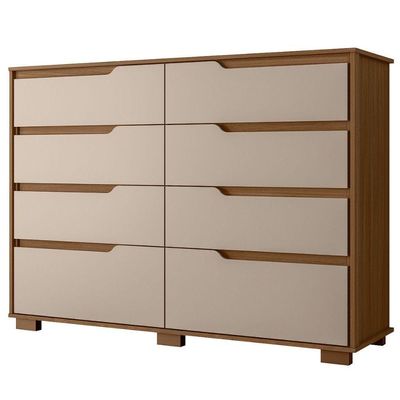 Comoda Georgia 8 Gavetas 147 Cm Carvalho Fendi Moval