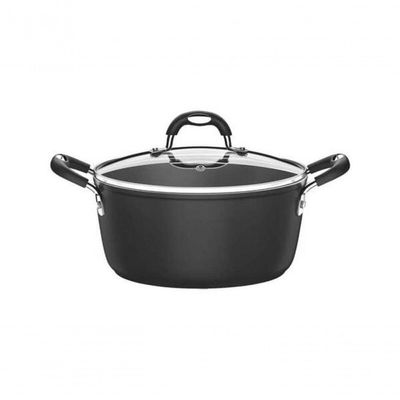 Caçarola Tramontina Mônaco Induction Com Revestimento Antiaderente Starflon Premium Preto Com Tampa 22cm