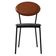 Cadeira Estofada Para Sala De Jantar Azuri Preto C01 Linho Prata Courino Caramelo - Lyam Decor