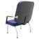 Cadeira De Escritório Recepção Com Braço Fixa Cromada Magno P03 Vinil Azul - Lyam Decor