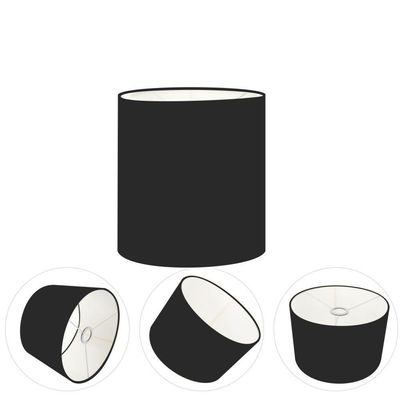 Cúpula Abajur E Luminária Cilíndrica Vivare Cp-7001 ø13x15cm - Bocal Nacional Preto