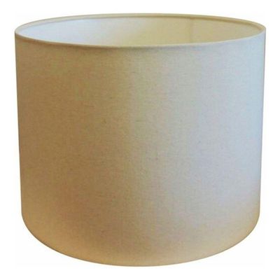Cúpula Abajur E Luminária Cilíndrica Vivare Cp-7019 ø40x30cm - Bocal Nacional Algodão-crú
