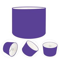 Cúpula Abajur E Luminária Cilíndrica Vivare Cp-7011 ø30x21cm - Bocal Nacional Roxo