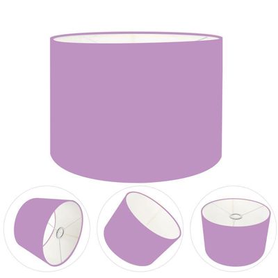 Cúpula Abajur E Luminária Cilíndrica Vivare Cp-7017 ø40x21cm - Bocal Nacional Lilás