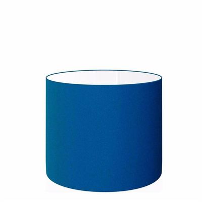 Cúpula Abajur E Luminária Cilíndrica Vivare Cp-7009 ø25x20cm - Bocal Nacional Azul-marinho