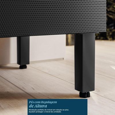 Balcão De Cozinha Proença 60cm 1 Porta E 1 Gaveta Nogueira Touch-carbono Prime Tx Com Tampo Mdf