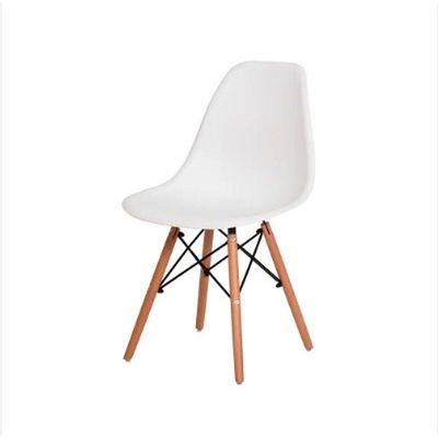 Cadeira Charles Eames Eiffel Madeira Branca