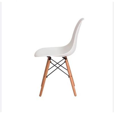 Cadeira Charles Eames Eiffel Madeira Branca