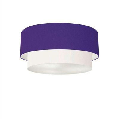 Plafon Para Banheiro Cilíndrico Sb-3017 Cúpula Cor Roxo Branco