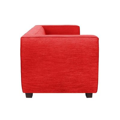 Sofá Namoradeira Amsterdam 1,40m Suede Vermelho - Inova Decorações