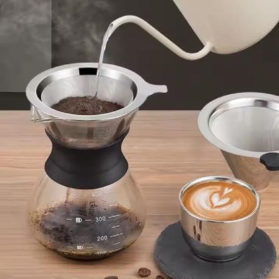 Coador Inox Filtro De Cafe Cha Sem Papel Peneira Mini Reutilizavel Luxo
