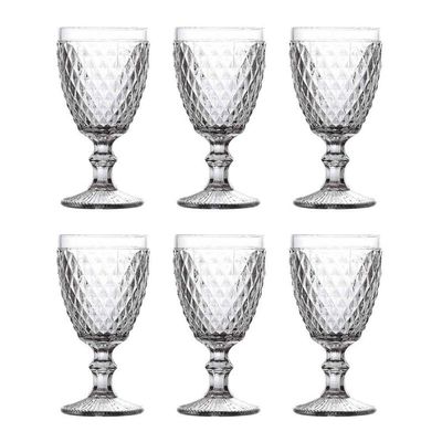 Conjunto De 06 Copos De Vidro 325ml Taça Bico De Abacaxi