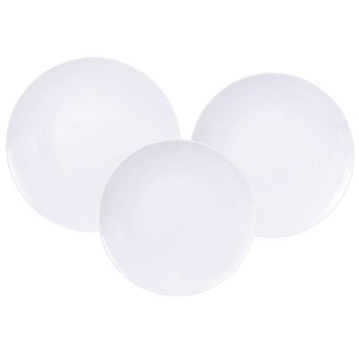 Aparelho de Jantar 12 Peças Tramontina Leonora Porcelana Branca Leve Cupê Mesa Posta Almoço Sobremesa