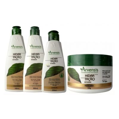Kit Arvensis Hidratação Shampoo Condicionador Leave-in Mascara 250g