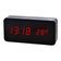 Relogio Despertador Mesa Digital Madeira Com Sound Control Preto