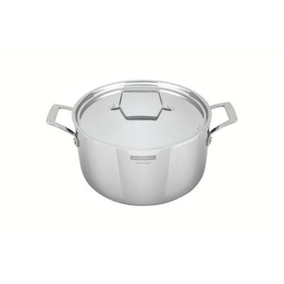 Caçarola Funda Tramontina Grano 20cm Em Inox Com Corpo Triplo