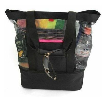 Bolsa Praia Com Compartimento Termico Piscina Campo Preto