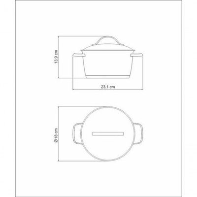Caçarola Funda 16cm Tramontina Allegra Em Aço Inox