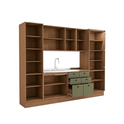 Cozinha Modulada Pixel Kappesberg 100% Mdp Canela-verde Frevo 280cm