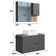 Conjunto Gabinete Com Cuba E Espelheira 80cm Mel Grafite Proddy Mel