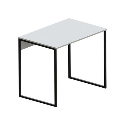 Mesa de Escritório Workspace Branca e Preta 90 cm