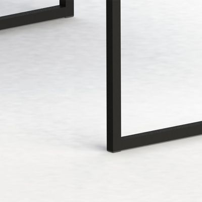 Mesa de Escritório Workspace Branca e Preta 90 cm