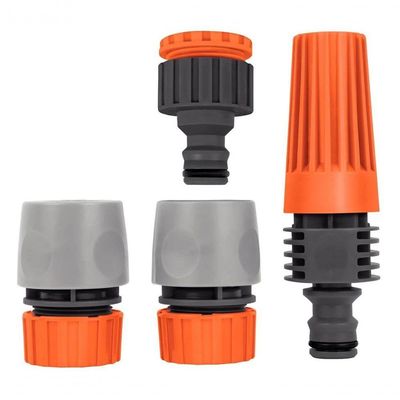 Conjunto Para Irrigação Tramontina Com Engates Rápidos E Esguicho 4 Peças