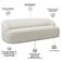 Sofá 4 Lugares Curvo Orgânico com 02 Poltronas Para Sala Living 280cm Barolo L06 Bouclê Off White - Lyam Decor