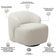 Sofá 4 Lugares Curvo Orgânico com 02 Poltronas Para Sala Living 280cm Barolo L06 Bouclê Off White - Lyam Decor