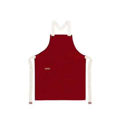 Avental Vermelho Algodao Cru Cozinha Pintura Artesanato 10un