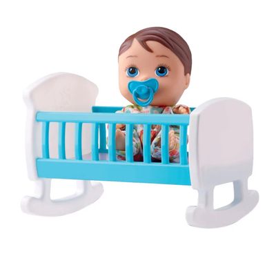 Boneco Divertoys Little Dolls Bercinho Menino