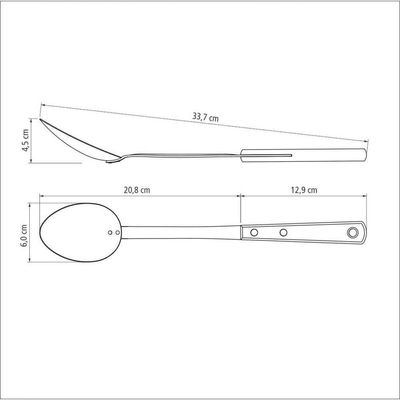 Colher Para Arroz Tramontina Polywood Castanho Inox