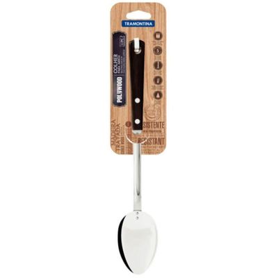 Colher Para Arroz Tramontina Polywood Castanho Inox