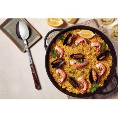 Colher Para Arroz Tramontina Polywood Castanho Inox