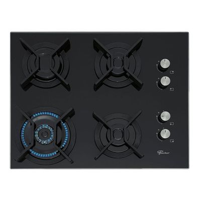 Cooktop A Gás Fischer 4 Bocas Tripla Chama Mesa Vidro 26297-57076 Bivolt