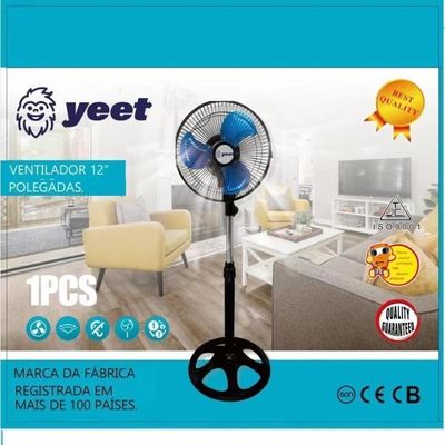 Ventilador Coluna 127v Chao Potente Profissional 3 Velocidades 45w Coluna Pedestal Giratorio 3