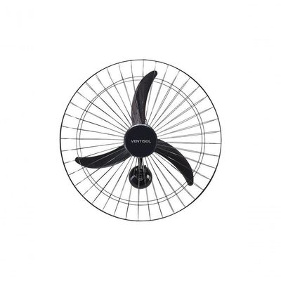 Ventilador De Parede Ventisol Oscilante New 60 Cm Metal Preta 1200rpm 220v