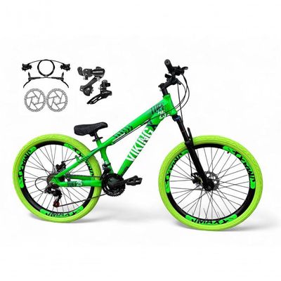 Bicicleta Aro 26 VikingX Tuff X25 21v Freio a Disco Verde