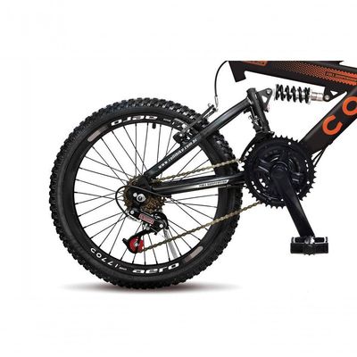 Bicicleta Gps Aro 20 Dupla Suspensão 21 Marchas Colli Preto