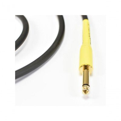 Cabo De Guitarra Shogun 0,75mm Conector Em Ouro P10-p10 90º 15ft 4,57 Metros Preto