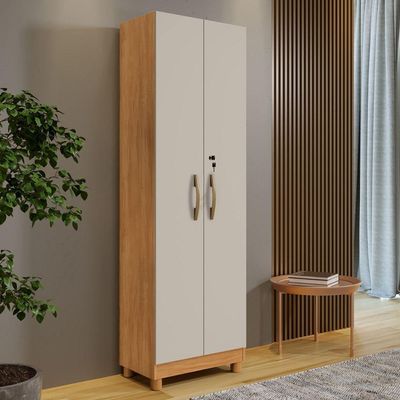 Multiuso Sapateira Olímpia 2 Portas 5 Prateleiras - Benetil Cinamomo Off